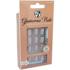 W7 Glamorous Nails - Pink Beige (met nagellijm)