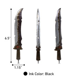 Planet Pens Sword Novelty Pen - Cool Funny Pens for Kids, Teens, Adults, Fun Cool Ball Point Pen for School Writing Unique Office Supplies, Cool Sword Pen Gift for Men and Women - 6 Inches