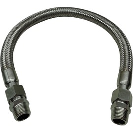 Industrial Grade Compressor Jumper Hose 1/2" NPT Male x 20" Length, 450 PSI &750°F High Temp & Pressure Resistance for Compressed Air Systems，Made of 304 stainless steel