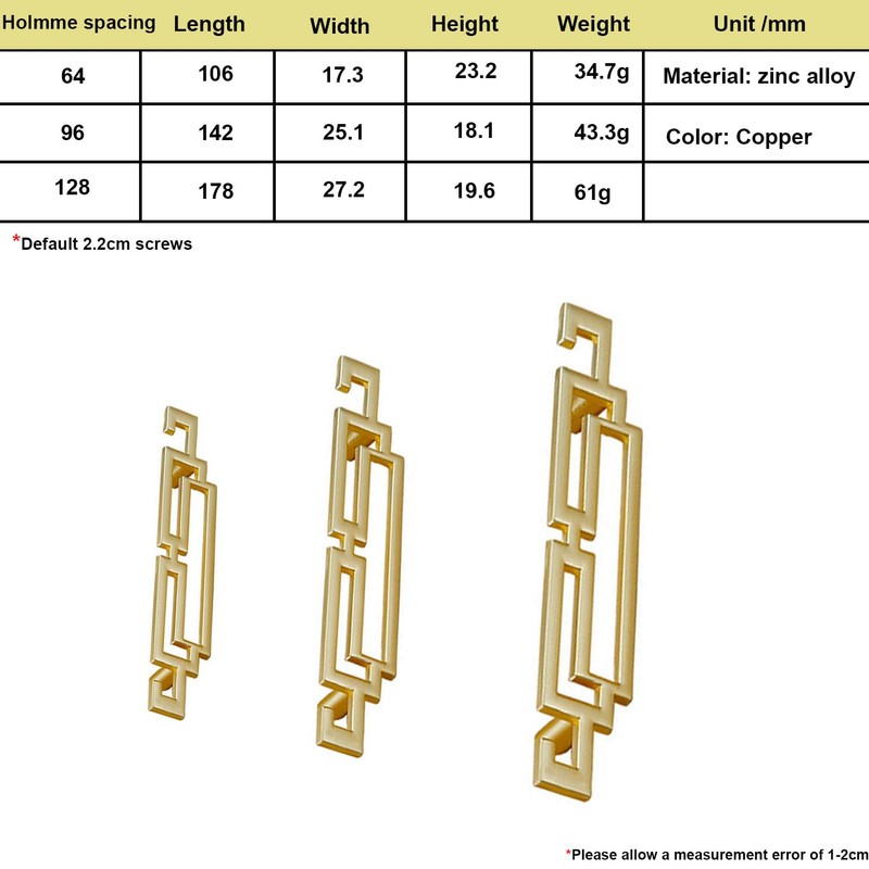 LFWATAXY 4PCS Chinese Style Cabinet Pull Handles, Drawer Pulls, Closet
