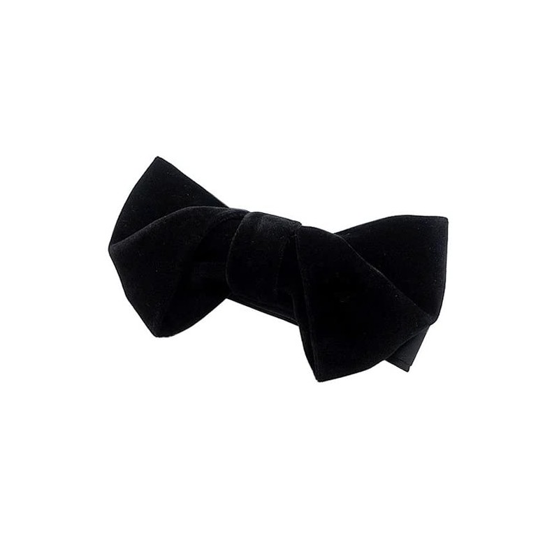 Bowties.jp bd525 Black Velour Deformable Bow Tie Bowtie Easy Fit