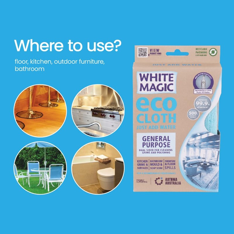 White Magic General Purpose Eco Cloth, Great Household Cleaning Tools