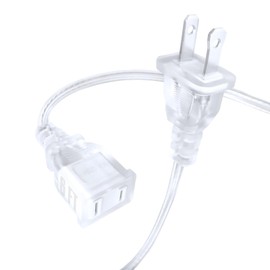 TaidaLink Clear Extension Cord - 6 FT Male to Female Invisible Indoor 2 Prong Power Cable, Thin Extension Cord for Christmas Tree Lighting, Lamps & Indoor Electronics - 1 Pack