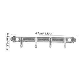 Alasum 2pcs Miniature Dollhouse Wall Hooks for Hanging Keys & Coats Wall Hooks for Doll House Furniture Ideal for Tiny Kitchen Accessories