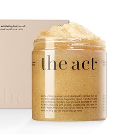 The Act Exfoliante Corporal De Azcar Exfoliante Natural Para Una Piel Suave. Cuidado Suave Con Karit, Almendras, Macadamia Y Caf Verde. Vegano....    