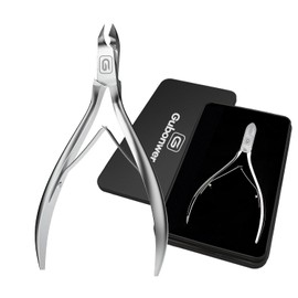 Cuticle Trimmer 3/4 Jaw Extremely Sharp Cuticle Nippers Scissors Stainless Steel Clippers Cutter Remover Pedicure Manicure Nail Tool, cuticle pusher, nail cuticle trimmer professional cuticle cutter