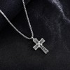 POPLYKE Cross Urn Necklace Sterling Silver Celtic Knot Ashes Pendant