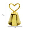 4 Pieces Heart-shaped Bell Place Card Holders Photo Holder Table