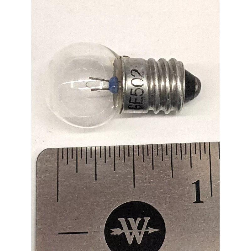 GE #502 Screw Bulb lamp NEW for 6-Volt 4 "D"