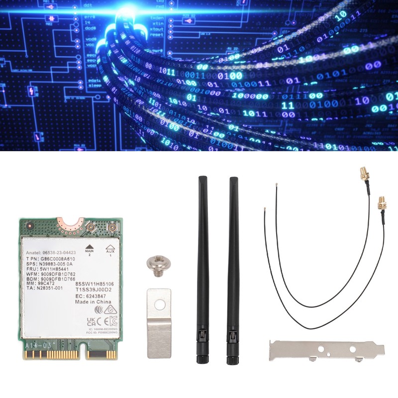 WiFi 7 Card 2.4G 574Mbps 5G 2400Mbps 6G 5800Mbps BT
