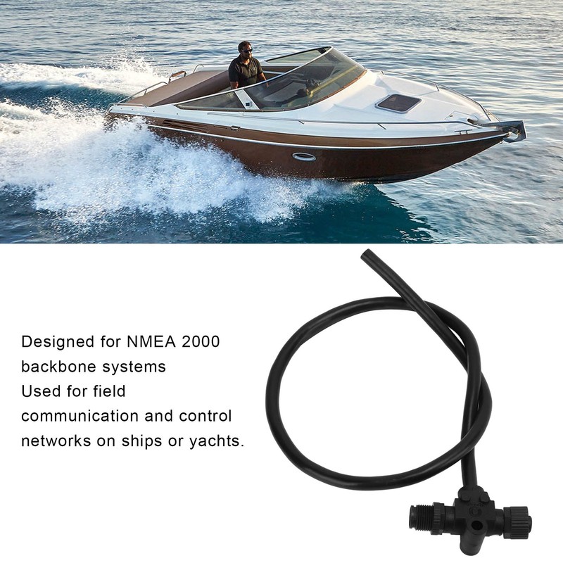 for NMEA2000 T Connector Cable IP67 Waterproof 0.5m Long 5Pin