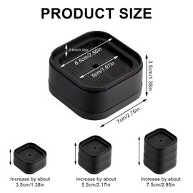 20Pcs Stackable Furniture Risers, Adjustable Bed and Table Leg Risers with Non-Slip Base 1.4 Inch Height