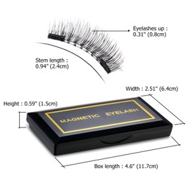 2 Pairs 3D False Magnetic Eyelashes No Glue- Reusable Fake Lashes Extension,Thick Soft & Handmade