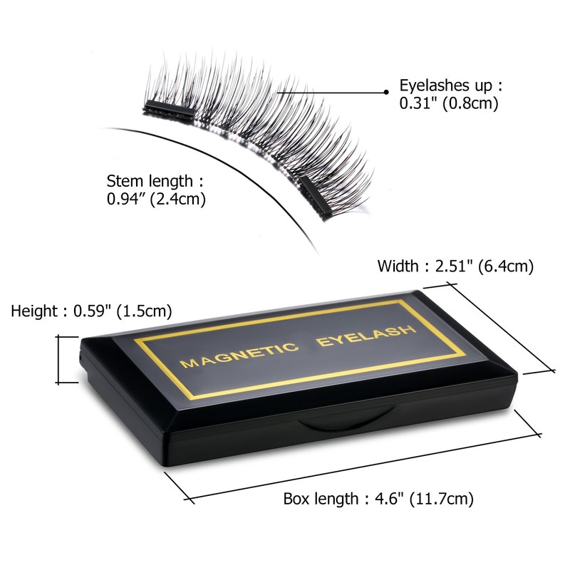2 Pairs 3D False Magnetic Eyelashes No Glue- Reusable Fake