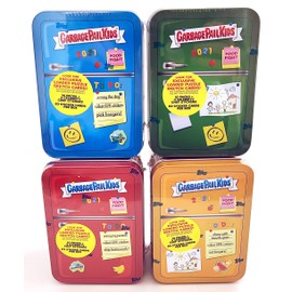 Garbage Pail Kids Topps Food Fight Blue, Green, Red & Orange Set of 4 Trading Card Collector Tins