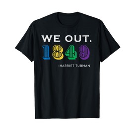 We Out 1849 Harriet Tubman Black History Kente Design T-Shirt
