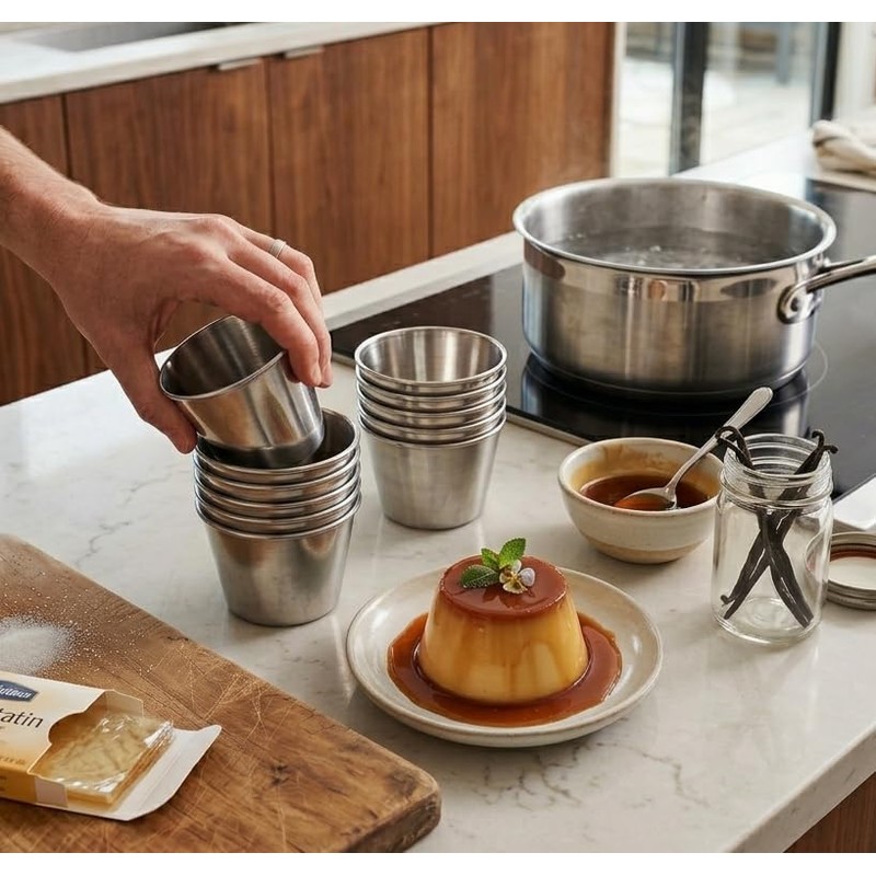 Dariol Mould Set | Stainless Steel Pudding Cases | Non-Stick