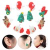 LIFKOME 5pairs Holiday Earrings for Women Cute Christmas Featuring Tree