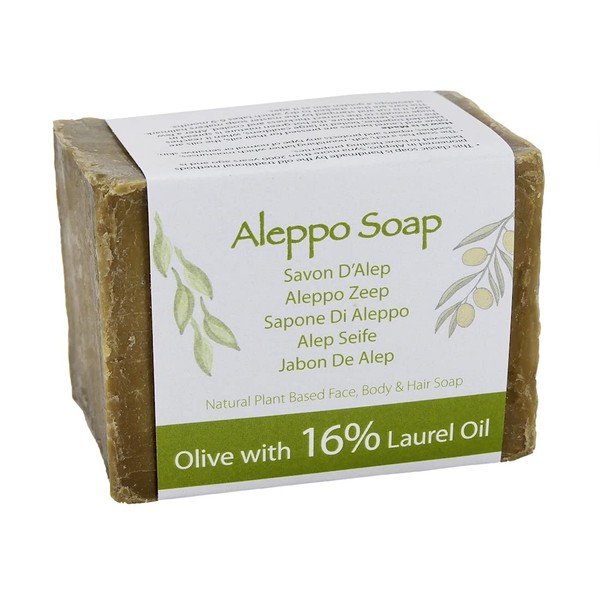 Green Bear Natürliche ursprüngliche Aleppo Seife 84% Olivenöl 16% Lorbeeröl