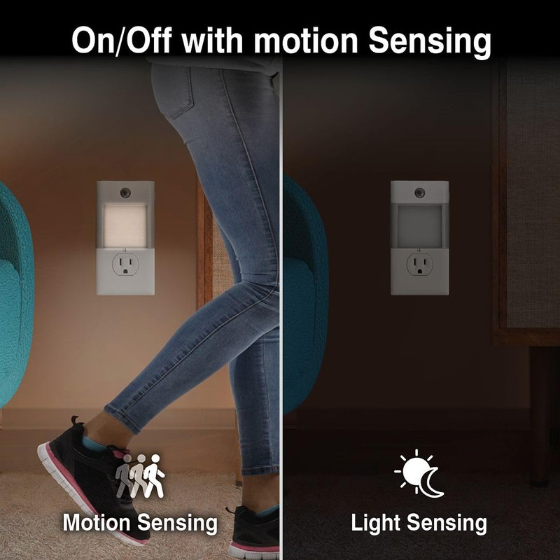 4-Pack 3-in-1 Emergency Night Light for Power Failure,plug into wall,LED