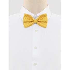 Allegra K One-Touch Bowtie, Polka Dot Pattern, Adult, Formal Bowtie, Party, Graduation, Business, yellow