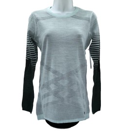 SmartWool $125 Smartwool Women's Intraknit Thermal Base Layer Crew Shirt- Aqua- Medium-New