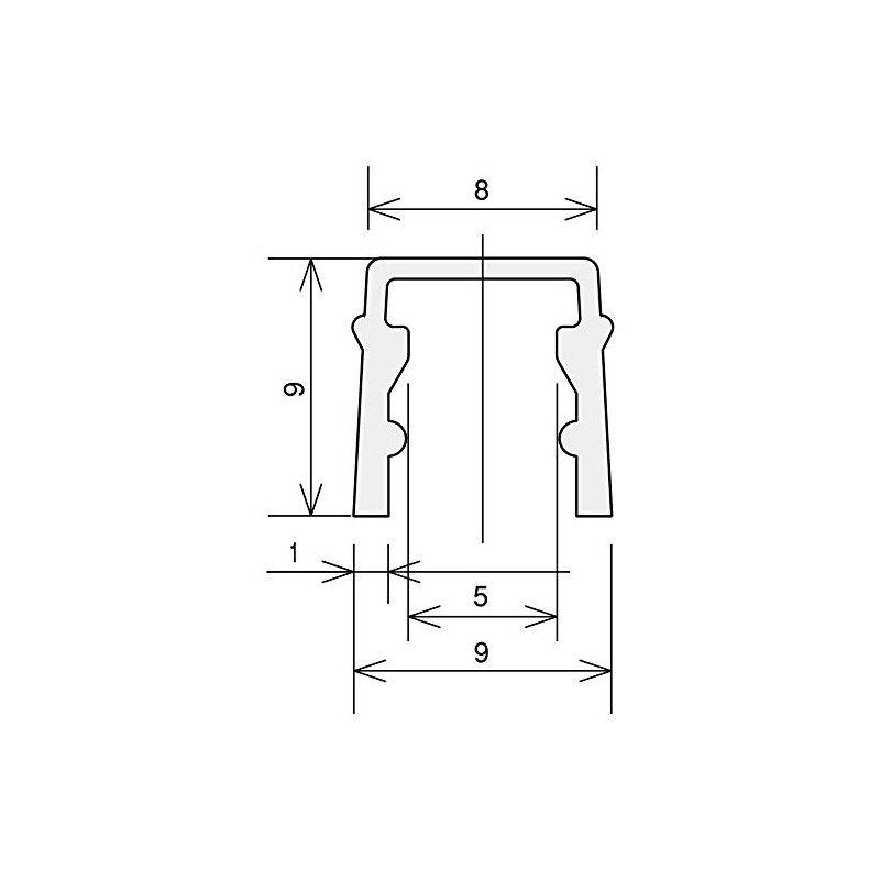 TRUSCO TSF30 Slot Cap S L=2000 (Black) TSFA104