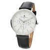 Genuine SalvatoreMarra SM22102-SSWH Wristwatch, Waterproof, Date Display, Leather Strap, SSWH,