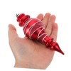 Sosoport 3pcs Red Christmas Bauble: Plastic Finial Ornaments with Long