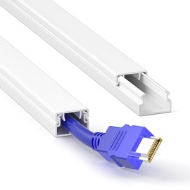 Delamu Cord Hider, 31.5in Cord Covers for Wires on Wall, Paintable Cable Hider, Easy to Use Wire Covers for Cords, Wire Hiders for TV on Wall, Cable Cover Cable Management, W0.59in H0.40in