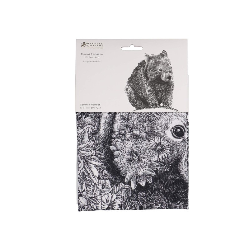 Maxwell & Williams Marini Ferlazzo Wombat Animal Tea Towel 100%