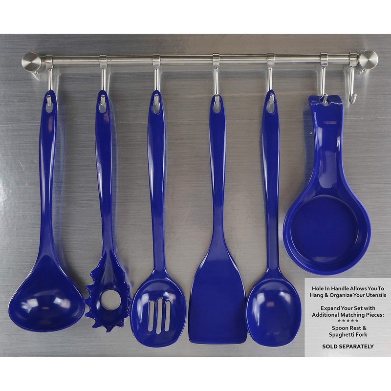 Reston Lloyd Calypso Basics by Melamine Utensil Set, 4-Piece, Indigo