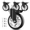 5 inch Heavy Duty Caster Wheels, Stem Casters Set of