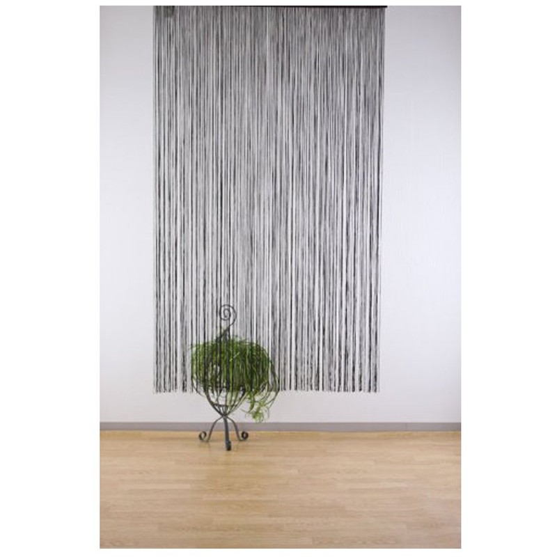 narumikk のれん ポリヒモスクリーン ブラック 150cm丈 19-959