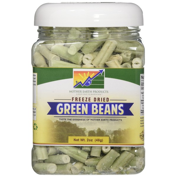 Mother Earth Products Freeze Dried Green Beans, quart Jar