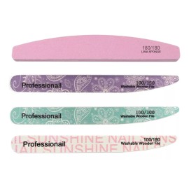 Mouyic Limas De Uñas Profesionales Diferentes Granos + Sponge