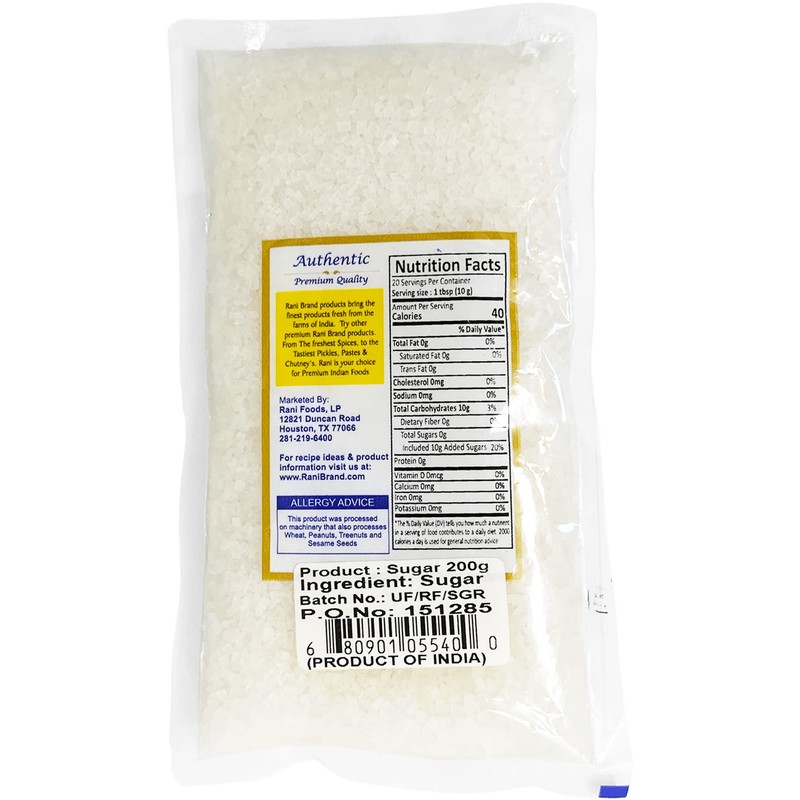 Rani Indian Sugar (Cheeni) 7oz (200g) ~ All Natural |