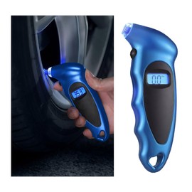 Kewucn Digital Tire Pressure Gauge, 150 PSI 4 Settings for Auto Truck Bicycle, Accurate Tire Pressure Tool with Backlit LCD&Non-Slip Grip, Universal Car Accessories for Pressure Check (Blue)