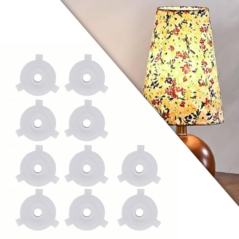 Fenteer 10 Pieces Lamp Shade Reducer Rings,Lampshade Rings Converter,Lamp Accessories,Light