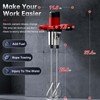 Double-Paddle Electric Cement Mixer, 2300W Handheld Electric Concrete Mixer, Portable
