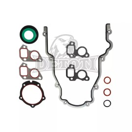 Detoti Auto Timing Chain Cover Water Pump Gaskets & Main Seal For GM LS1 4.8L 5.3L 5.7L
