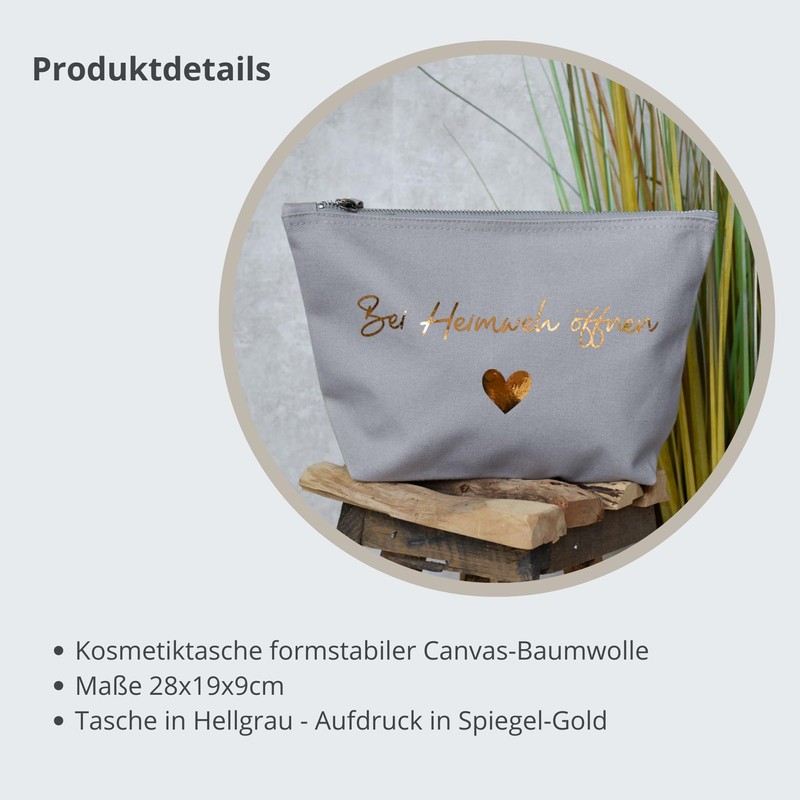 Geschenk gegen Heimweh | Baumwoll Tasche als Geschenkidee zum Auszug,