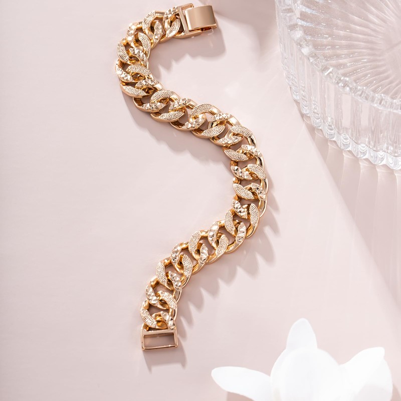 XUPING Bracelet for Women Cuban Bracelet 18K Gold Plated Bracelet