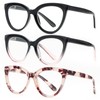 KoKoBin Retro Cat Eye Reading Glasses for Women 3 Pack