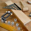 Drill Guide Dowel Hole Jig Woodworking Tool 2in1 Multifunctional Screw