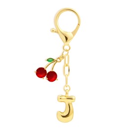 Fohufo Gold Key Chains Women Cute - Purse Charms, Bag Charms for Handbags Initial Cute Keychain Purse Charm Bride Bridesmaid Gifts Birthday Gifts for Women, Letter J