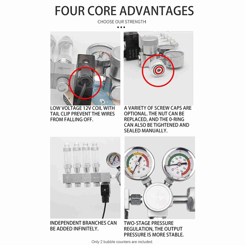 Bubble Counter Aluminum Alloy Steel Bubble Counter for Co2 System