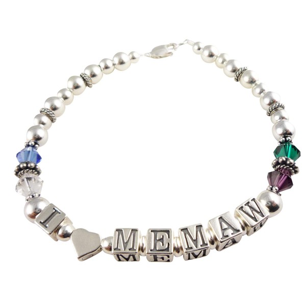 I Heart Memaw Bracelet, Customize with Personalization
