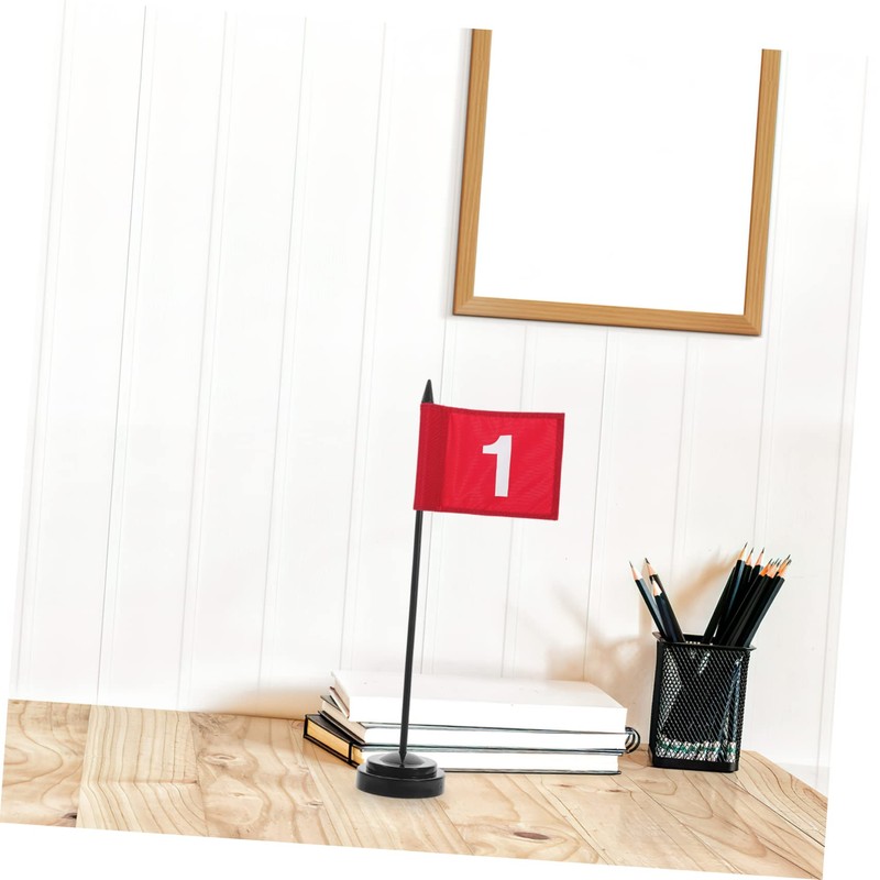 CIYODO 12Pcs Desk Flag Holder Set Flagpole with Stable Base