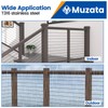 Muzata 50 Pack 1/8" 5/32" 3/16" Black Cable Railing Protector